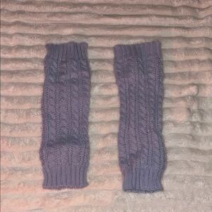 Cozy Light Blue Knit Leg Warmers